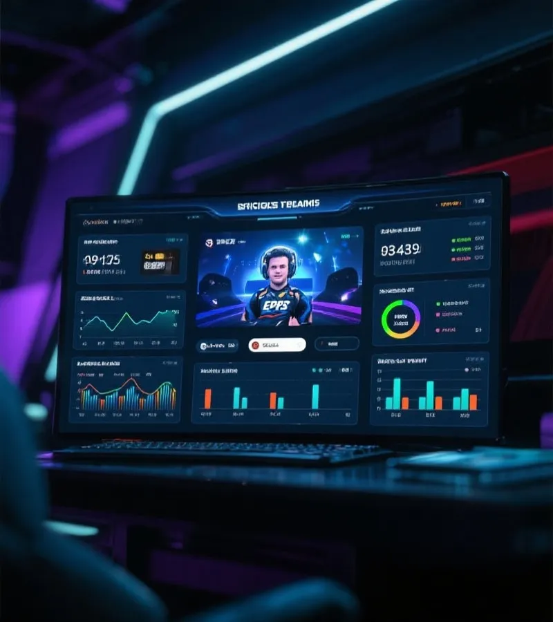 赛事直播与数据面板界面